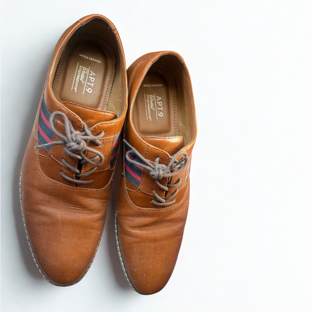 Apt 9, Ezra Cognac, Brown, Men’s Business Casual Shoe Size 11